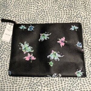 NWT Banana Republic Black Floral Clutch
